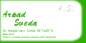 arpad sveda business card